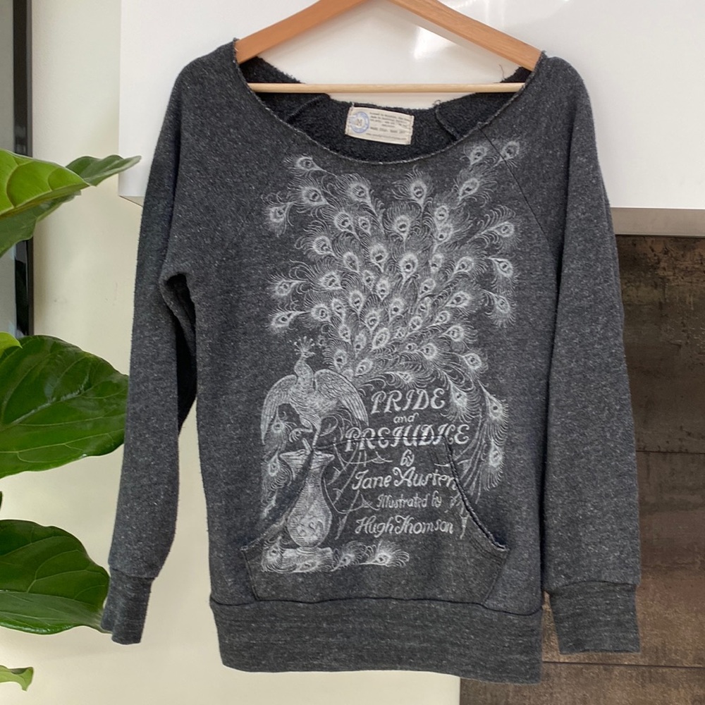 OUT OF PRINT PRIDE AND PREJUDICE BY JANE AUSTIN SWEATSHIRT Medium